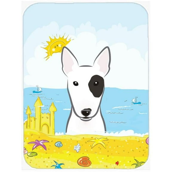 Bull Terrier Summer Beach Mouse Pad, Hot Pad or Trivet