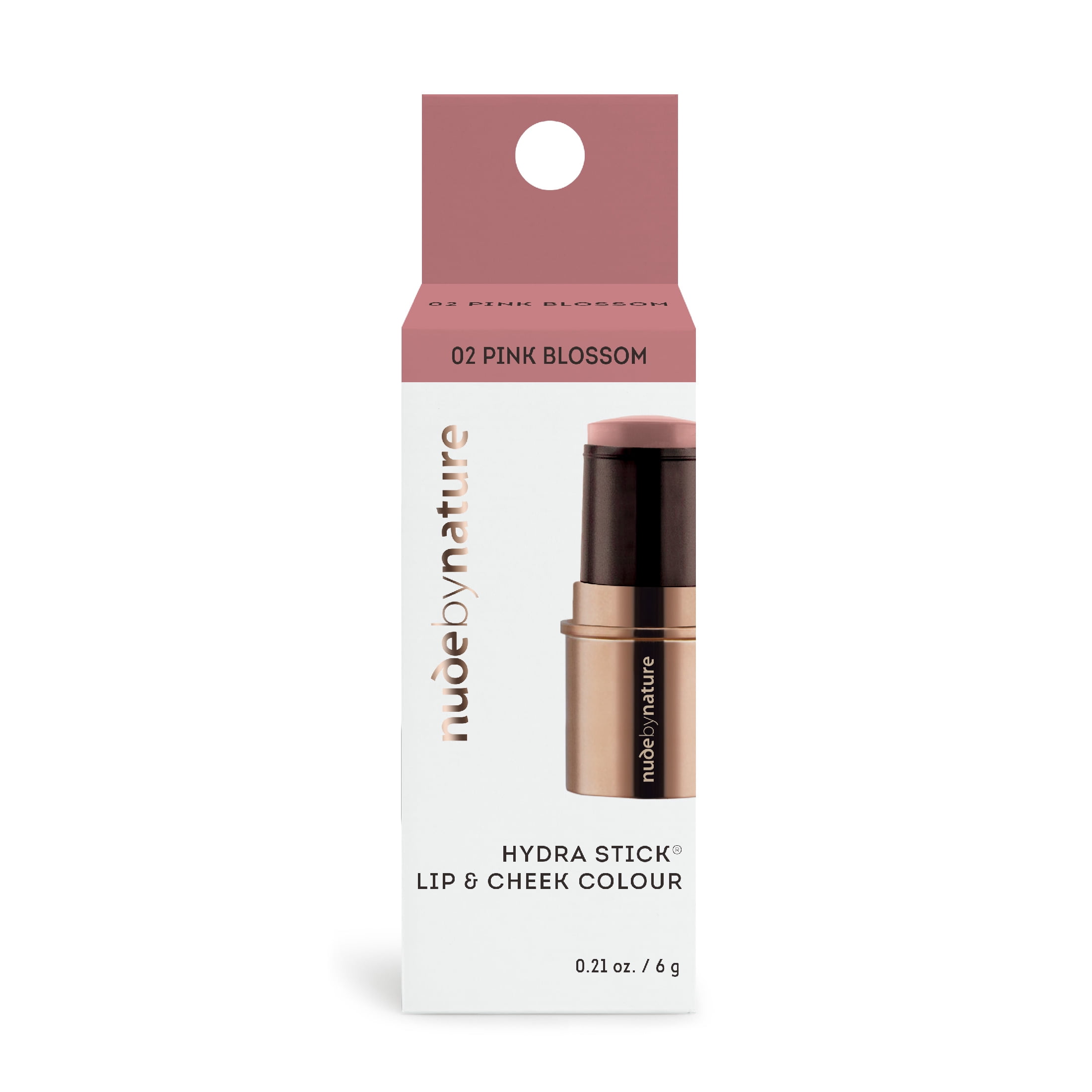 Nude by Nature Hydra Stick Lip & Cheek Colour, 02 Pink Blossom