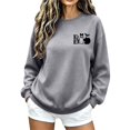 thumbnail image 6 of Jsaierl Women's Halloween Sweatshirts Spooky Print Pullovers Fall Loose Fit Round Neck Long Sleeve Sweater Tops Halloween Costumes, Sizes S-2XL, 6 of 7
