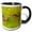 Black/White, variant on 3drose, Usa, Colorado, Fort Collins. Closeup of Mallard Ducks in Grass., 11oz Magic Transforming Mug