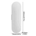 thumbnail image 2 of Vacemry Under $5 Electric Toothbrush Case, Travel Toothbrush Storage Container, Portable Denture Protection Box, Waterproof Brush Holder for Trip, 2 of 2