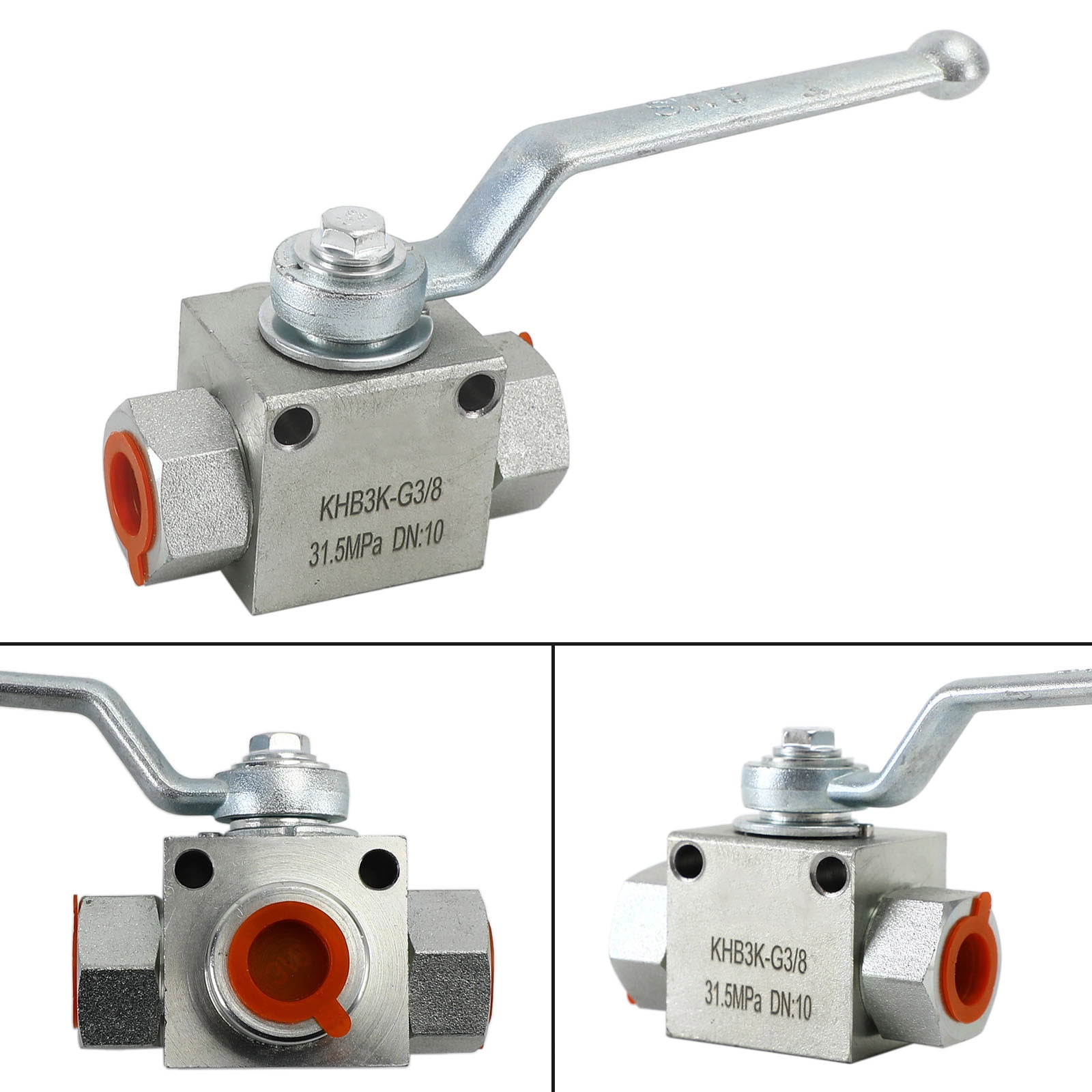 Buy 3 Way Hydraulic Ball Valve 38 NPT Female High Pressure Ball Valve