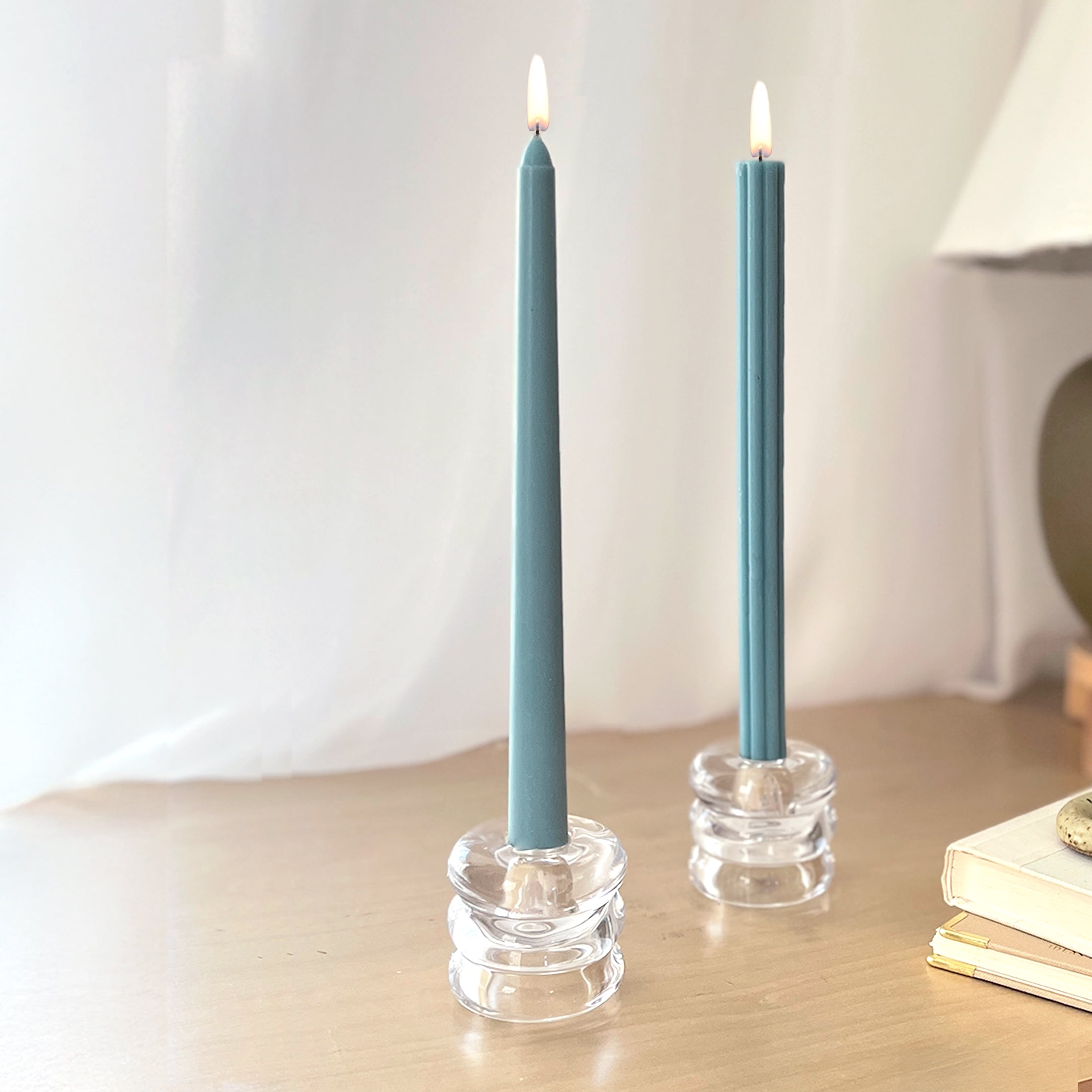 Mainstays Paraffin Wax 10" Taper Candle, Unscented, Blue