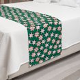 thumbnail image 2 of Casino Bed Runner, Poker Chips Pirates Money Diagonal Bones Skull Risk Art, Decorative Accent Bedding Scarf for Hotels Homes and Guestrooms, Queen, Jade Green Red, by Ambesonne, 2 of 2