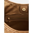 thumbnail image 5 of Scenario Women's Faux Leather Woven Hobo Shoulder Bag, Brown Spaniel, 5 of 5