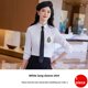 thumbnail image 1 of Camisa de mujer versátil de un solo pecho de estilo coreano primavera otoño 2022, manga larga blanca, elegante, informal, para desplazamientos diarios, 1 of 4