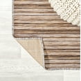 thumbnail image 5 of JONATHAN Y TUSCAN SUN 6' Square Area Rug, Finn Farmhouse Pinstripe - Natural/Brown, TSN103A-6SQ, 5 of 8