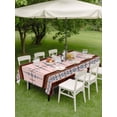 thumbnail image 4 of Outdoor Tablecloth with Umbrella Hole for Patio/Picnic/Party/Camping, Farmhouse Boho Waterproof Table Cloth Rectangle Table Cover Washable, Retro Ethnic Traditional Patterned (52"x 70"), 4 of 8
