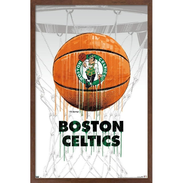 NBA Boston Celtics - Drip Ball 20 Wall Poster, 22.375" x 34" Framed