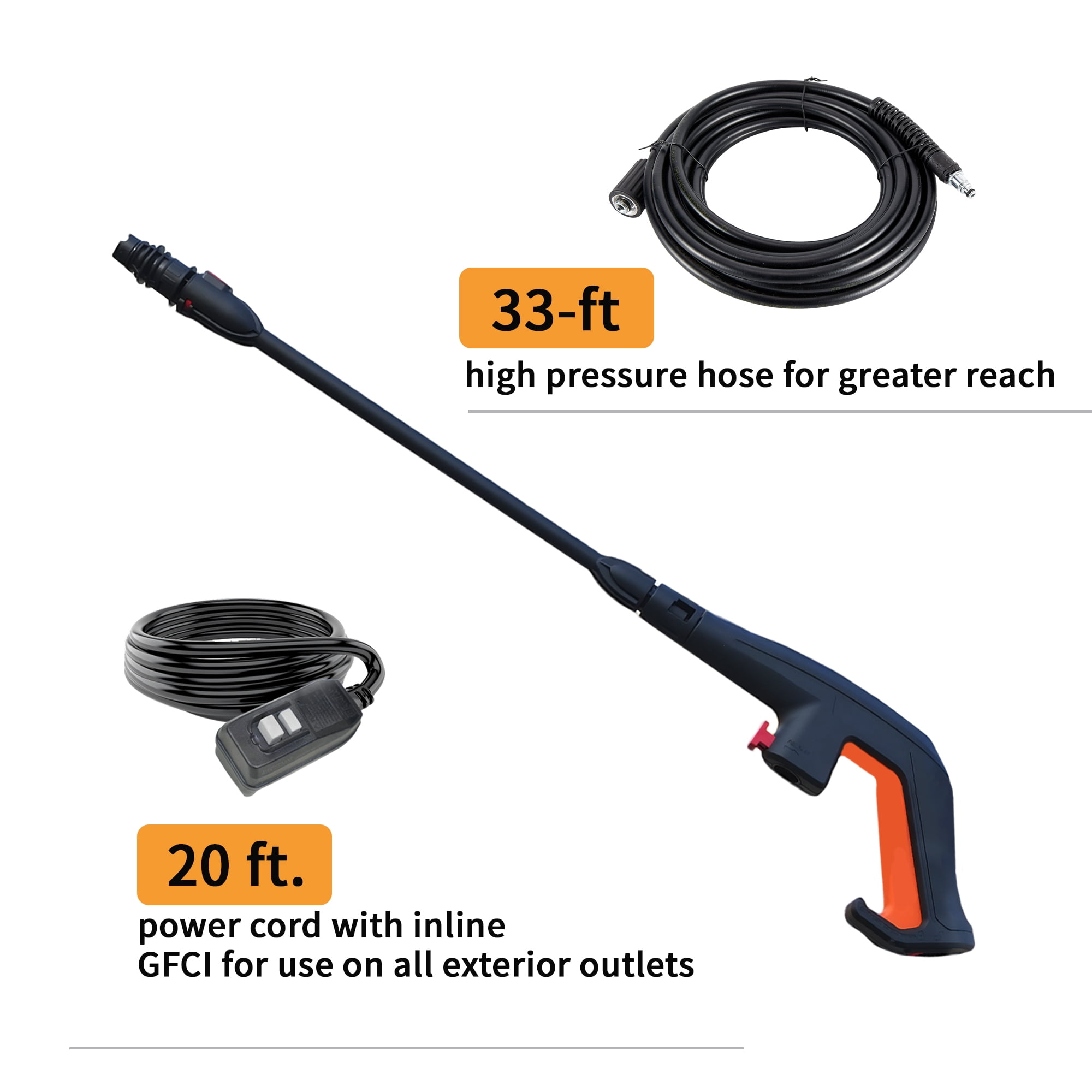 ONAIL Electric Pressure Washer,2800 PSI Extreme Cleaning Power & 2.0 GPM High Flow Rate, for Cars, Patios, and Floor Cleaning