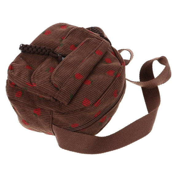 FELTECHELECTR Brown Corduroy Purses for Teens, Casual Multifunctional Set, Stylish Bags for Leisure and Everyday Use