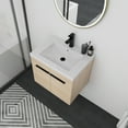 thumbnail image 6 of Yesfashion Floating Bathroom Vanity with Ceramics Countertop Sink,Wall Mounted 2 Doors Bathroom Storage Cabinet Set,Enclosed Storage Space,Hanging Bath Cabinet, 6 of 8