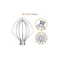 thumbnail image 2 of Batidor de alambre de acero inoxidable Batidora de pie en ángulo para KitchenAid K45WW WP9704329 Accesorio para procesador de alimentos-, 2 of 5