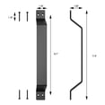 thumbnail image 5 of CCJH 12" Sliding Barn Door Handle Handle Pull Set Industrial Style Black Metal Finish, 5 of 5