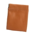 thumbnail image 4 of Bolsa de maquillaje de cuero sintético, organizador pequeño, bolsa de joyería de cuero sintético con cierre a presión, mini monedero para pulseras, Marrón 7x9cm, 4 of 9