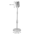 thumbnail image 2 of Retro Microphone Props Liftable Realistic Lightweight Fake Vintage Microphone Model for Shooting Cosplay Silver, 2 of 8