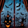 thumbnail image 2 of Adhesivos para Ventanas lloween Decoraciones de Pared Murciégos Castillo Pegatinas de árboles Marchitos para Exhibición de Ventanas Sunnimix Pegatinas de pared de Halloween, 2 of 8