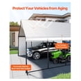 thumbnail image 3 of 20x20 ft Heavy Duty Carport, Metal Car Shelter with Sidewalls - Vehicle Protection for Cars, Trucks, Boats & RVs, 3 of 6