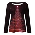 thumbnail image 4 of Qertyioot Chandail en Molleton de Noël pour Femmes, Manches Longues, Col Rond, Mode Décontractée, 4 of 5