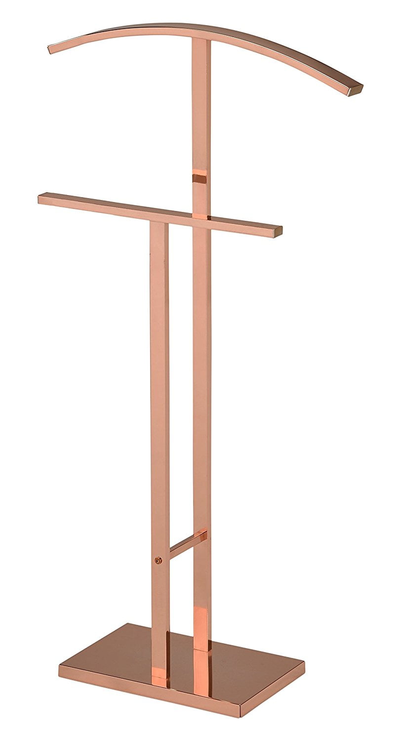 Edison Rose Gold Metal Modern Cloth, Coat, Suit & Hat Valet Stand