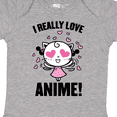 thumbnail image 4 of Inktastic I Really Love Anime with Cute Anime Cat and Hearts Boys or Girls Baby Bodysuit, 4 of 5