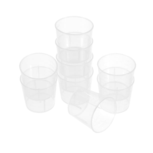 EeaseMX Vasos medidores de plástico graduados de 30 ml, 20 unidades, transparentes, para líquidos