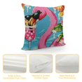 thumbnail image 4 of PHYHOO  Summer Pillow Cover  Flamingo Decor Tropical Pink Bird Farmhouse Seasonal Pillow Case Decorations for Home Sofa Couch, 4 of 5