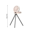 thumbnail image 3 of PUREKKI Home Desk Fan Dormitory Camping Digital Display Super-thin Mini Fan Foldable Small Night Light Bracket Fan, 3 of 6