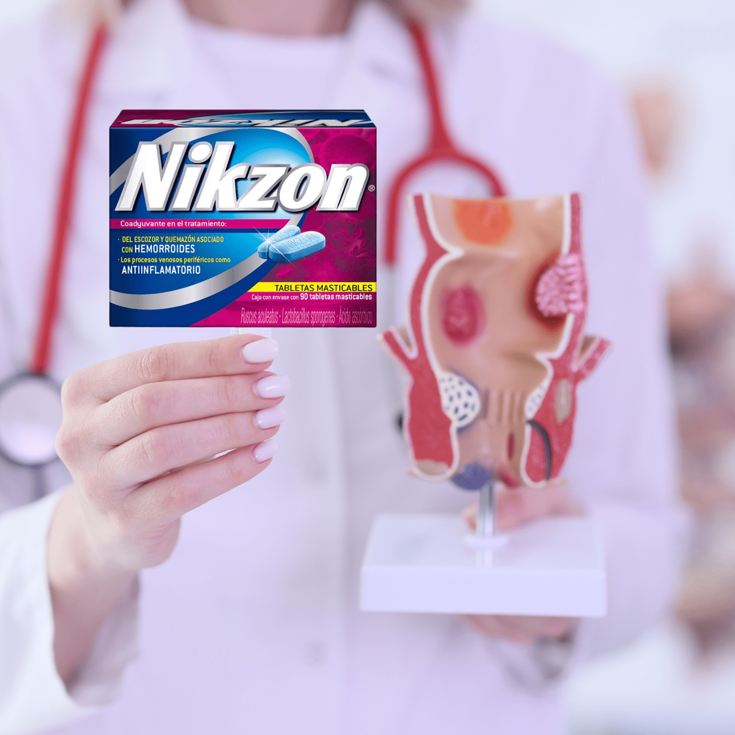 Nikzon 90 Tabs. each  2 PACK!!  Chewable treatment For Hemorrhoid Anti Inflammatory Hemorroides, Total of 180 Tabs.