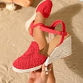 thumbnail image 5 of YLYL Espadrille Sandals for Women Arch Support Closed Toe Platform Wedge Heel Ankle Strap Summer Dress Shoes, 5 of 6