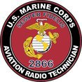 thumbnail image 1 of U.S.M.C. MOS 2866 Aviation Radio Technician Decal 3.8" - Red, 1 of 1