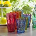 thumbnail image 6 of SOFTGAS Set of 6 Plastic Drinking Glasses 16 Oz and 10 Oz Reusable Plastic Tumblers Acrylic Tall and Short Unbreakable Water Cups for Indoor Outdoor Home Picnic Party(Blue, Green, Purple), 6 of 7