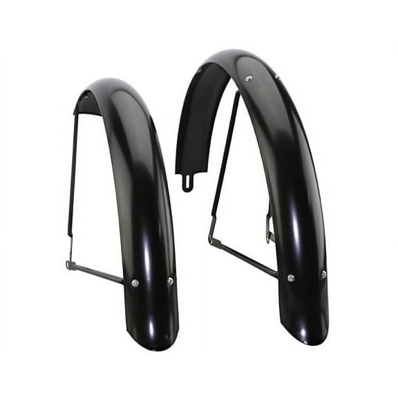 bike 26" Flared Adjustable Balloon Fender Set Black.