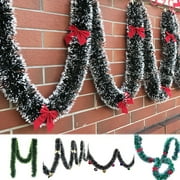 Jiaroswwei 200cm Christmas Bowknots Balls Garland Tree Ornament Mall Bar Party Supplies
