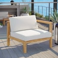 thumbnail image 6 of Bayport Outdoor Patio Teak Wood Right-Arm Chair Natural White, 6 of 6