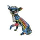 thumbnail image 3 of Graffiti escultura de perros chihuahua cachorro adorno recuerdos regalos obras de arte estatua de perro figura animal para sala de estar de dormitorio Estilo C, 3 of 9