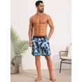thumbnail image 5 of DARING DIVA Men's Swimming Elastic Liner Drawstring Beach Shorts with Pocket 36 Blue White, 5 of 7