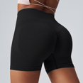 thumbnail image 2 of Avolia Women's Athletic Yoga Shorts High Waist Peach Lifting See-Through Proof Summer Workout Shorts, 2 of 3