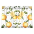 thumbnail image 7 of Yayeee Kitchen Curtains Light Filtering 27"x36" Rod Pocket Short Cafe Window Panel, White Watercolor Oranges, 7 of 7