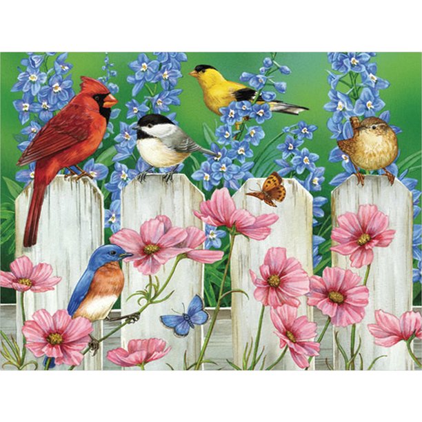 Taladro Diamante Pintura (DE5226) 5D Mosaico de decoración para el hogar redondo completo (B3269 Pájaros de flores) 45x60cm FLhrweasw Nuevo