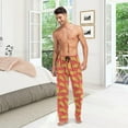 thumbnail image 2 of HPINK-T Cartoon Pizza Red Mens Pajama Pants Lounge Men's Pajama Bottoms Soft Sleep Pants With Pockets, 2 of 9