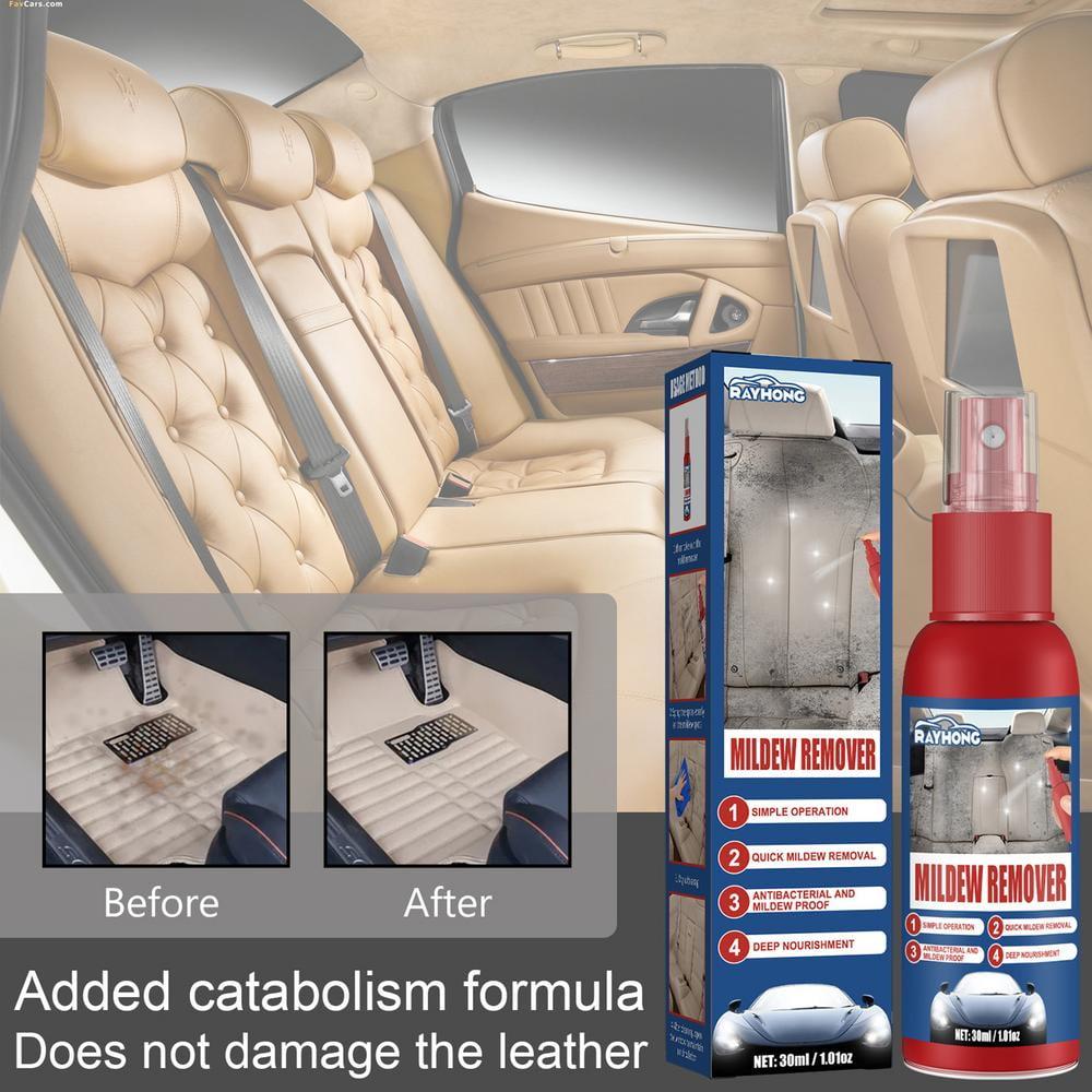 30ml Car Mildew Remover Mold Fabric Leather Seat Cleaner Spray Agent Auto  Refurbishment Maintenance Cleaning Tools For Car Care