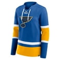 thumbnail image 2 of Women's Fanatics Blue St. Louis Blues Prime Time Lace-Up Long Sleeve T-Shirt, 2 of 3