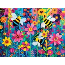 Springbok 500 Piece Busy Bee Garden Jigsaw Puzzle for Adults - Made in USA
