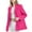 Hot Pink, variant on Babysbule Fall Jackets for Women Women's Fashion Solid Color Long Sleeve Button Suit Coat Long Sleeve Hatless Casual Coat/Jacket Women's Tops Blouse