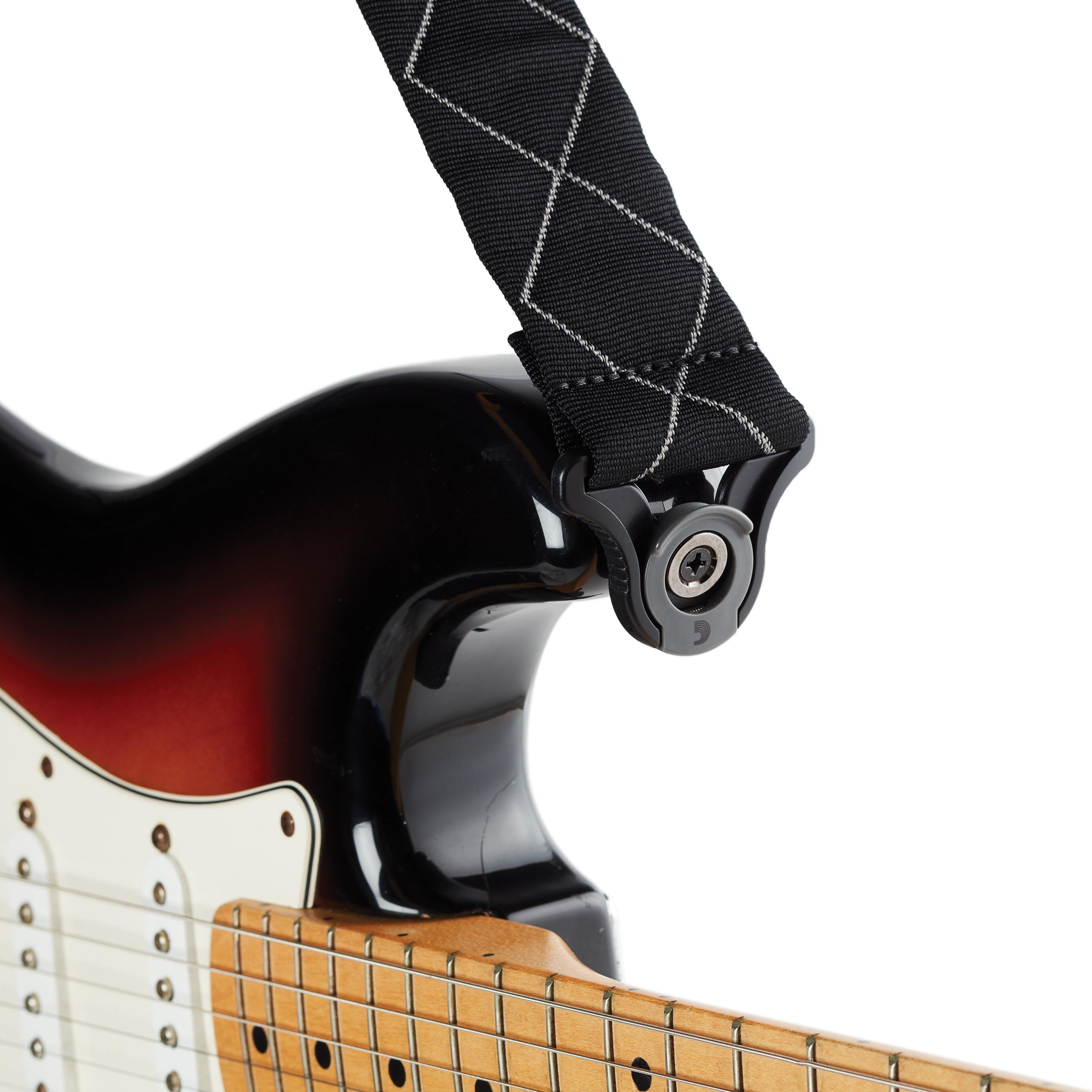 Auto Lock Padded Guitar Strap, Black Diamond
