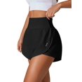 thumbnail image 2 of High Waisted Shorts for Women Running Athletic Workout Gym with Pockets Liner Black XL, 2 of 9
