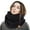 Black, variant on Winter Scarf for Women Knit Solid Color Pattern Infinity Circle Loop Scarves for Adult Unisex Cold Weather