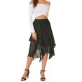 thumbnail image 2 of Allegra K Women's Dots Printed Casual Tiered Elastic Waist A-Line Chiffon Skirts, 2 of 6