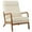 Beige-Corduroy, variant on Ktaxon Mid Century Modern Accent Chair, Corduroy Armchair, High Back Single Sofa with Solid Wood Frame Beige